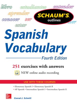 cover image of Schaum's Outline of Spanish Vocabulary